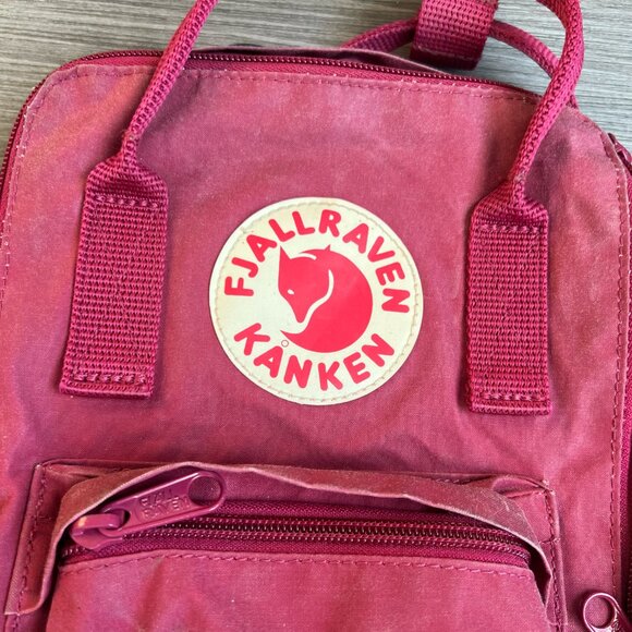 Fjallraven Kanken Mini Backpack Raspberry Pink Red - Picture 4 of 6